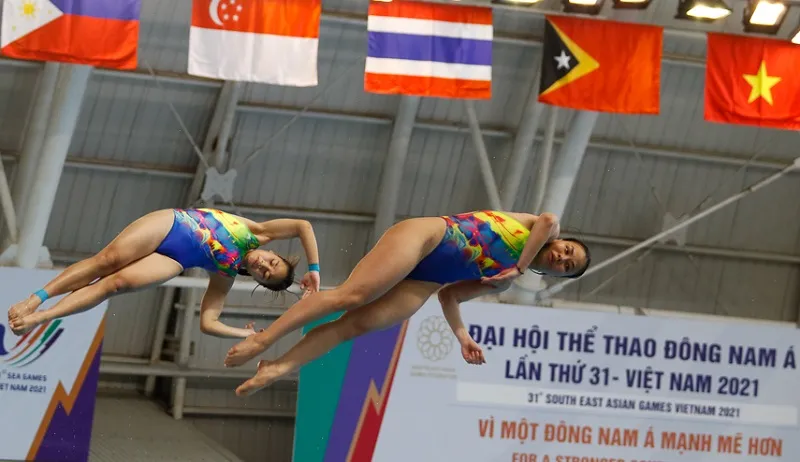 Phương Mai từng thi đấu rất nỗ lực trong các nội dung đôi tại SEA Games 31 vừa qua. Ảnh: ĐỖ TRUNG