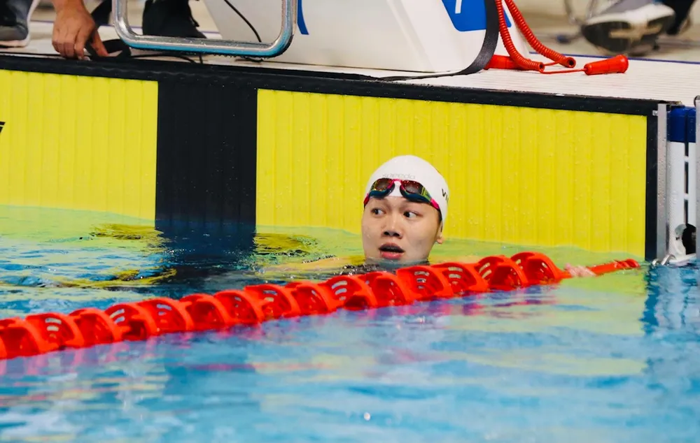Ánh Viên tiếp tục có thành tích quan trọng cho đội bơi Quân đội tại Đại hội năm nay. Ảnh: LƯỢNG LƯỢNG
