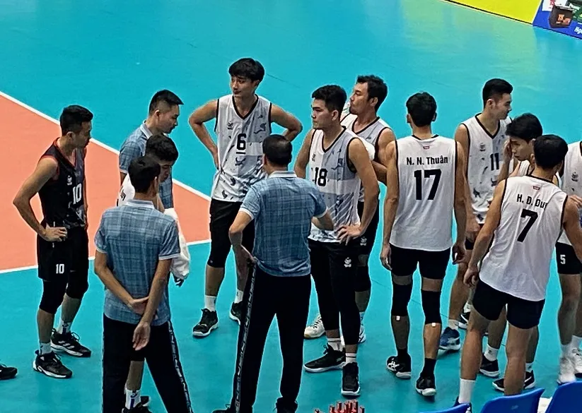 Đội nam Biên Phòng đã có chiến thắng nghẹt thở trước Thể Công. Ảnh; MINH CHIẾN