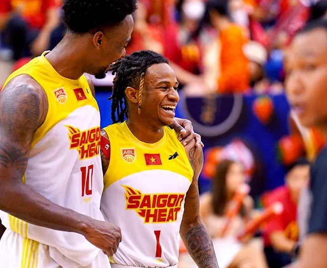 Cầu thủ Saigon Heat có chiến thắng quan trọng để tiếp tục nuôi cơ hội giành vô địch ABL 2023. Ảnh: SG.HEAT