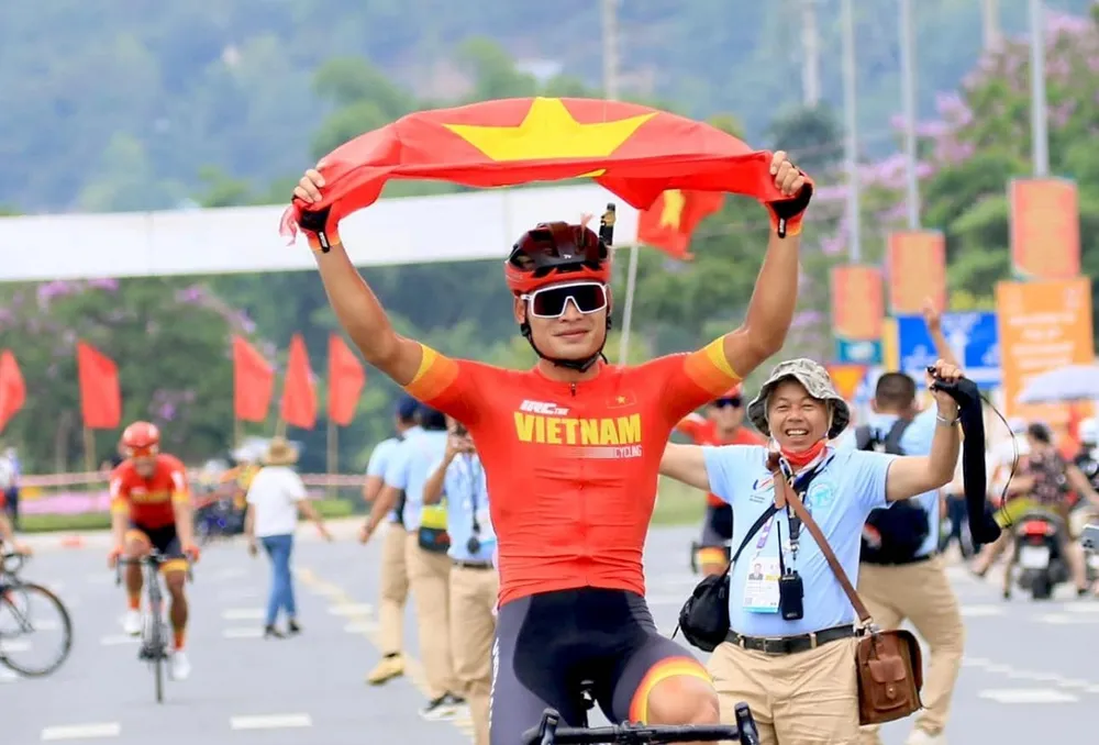 Quàng Văn Cường từng giành HCV tại SEA Games 31. Ảnh: DŨNG PHƯƠNG