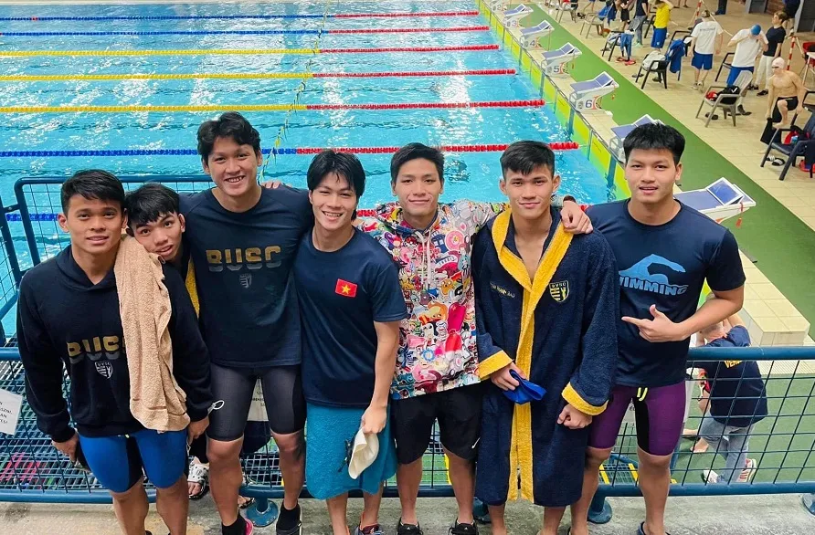 Các đợt tập huấn tại Hungary luôn mang lại kết quả chuyên môn tốt cho mỗi tuyển thủ nam của đội bơi Việt Nam. Ảnh: NHẬT ANH