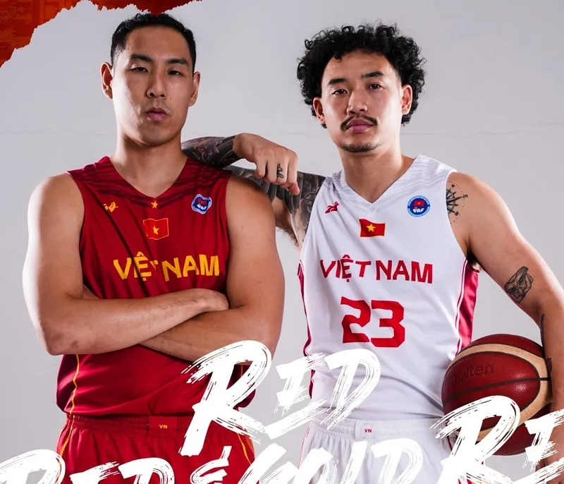 Cầu thủ bóng rổ nam Việt Nam rất tự tin trước hướng tới SEA Games 32 tại Campuchia. Ảnh: VBF