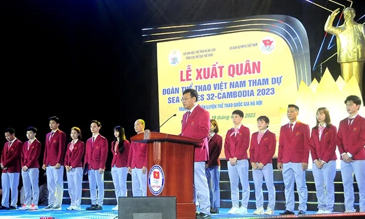 Đoàn thể thao Việt Nam đã có những khẳng định cuối cùng về công tác nhân sự và chuyên môn tại Hội nghị khẳng định của SEA Games 32. Ảnh: MINH MINH