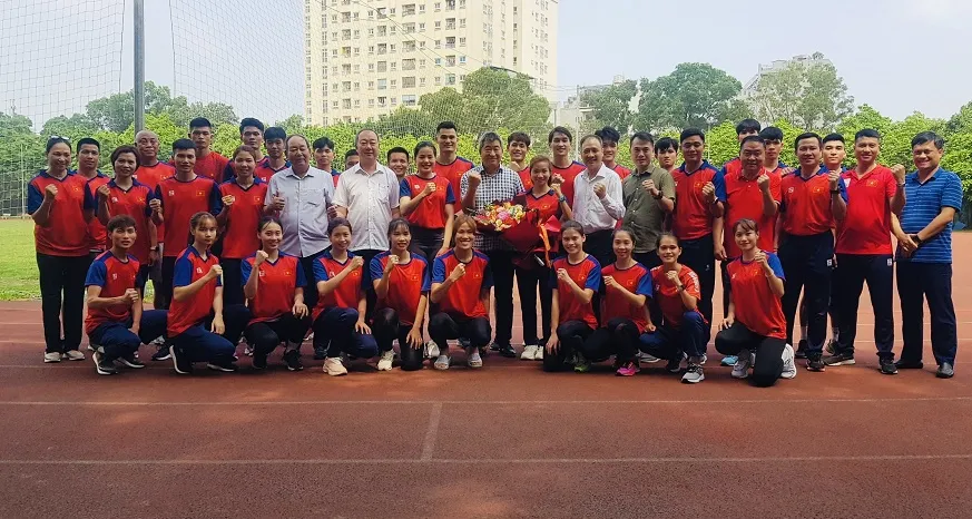 Tập thể đội tuyển điền kinh Việt Nam có những mục tiêu cụ thể trong từng nhóm nội dung tại SEA Games 32. Ảnh: MINH MINH