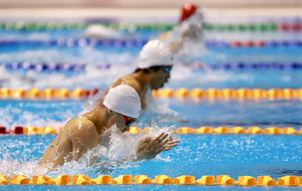 Kình ngư Phạm Thanh Bảo đã có HCV nhưng quan trọng hơn là liên tiếp phá kỷ lục các kỳ SEA Games 31, SEA Games 32. Ảnh: DŨNG PHƯƠNG
