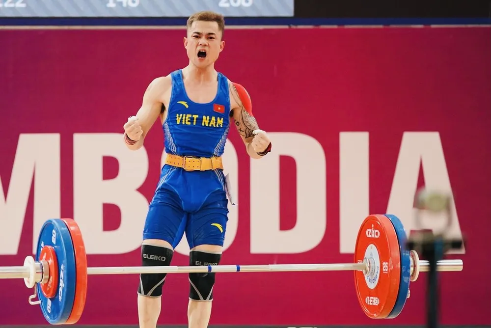 Lại Gia Thành là nhà vô địch SEA Games 32 ở hạng 55kg nam. Ảnh: DŨNG PHƯƠNG