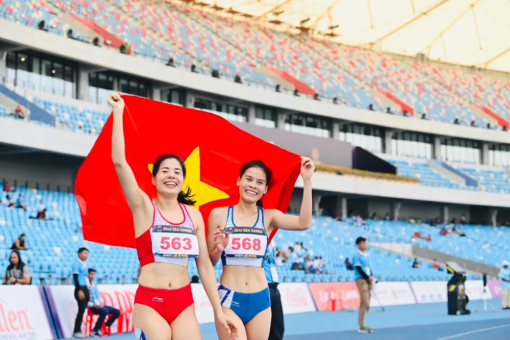 Tuyển thủ điền kinh Việt Nam được nhận thưởng đáng kể từ thi đấu SEA Games 32. Ảnh: DŨNG PHƯƠNG