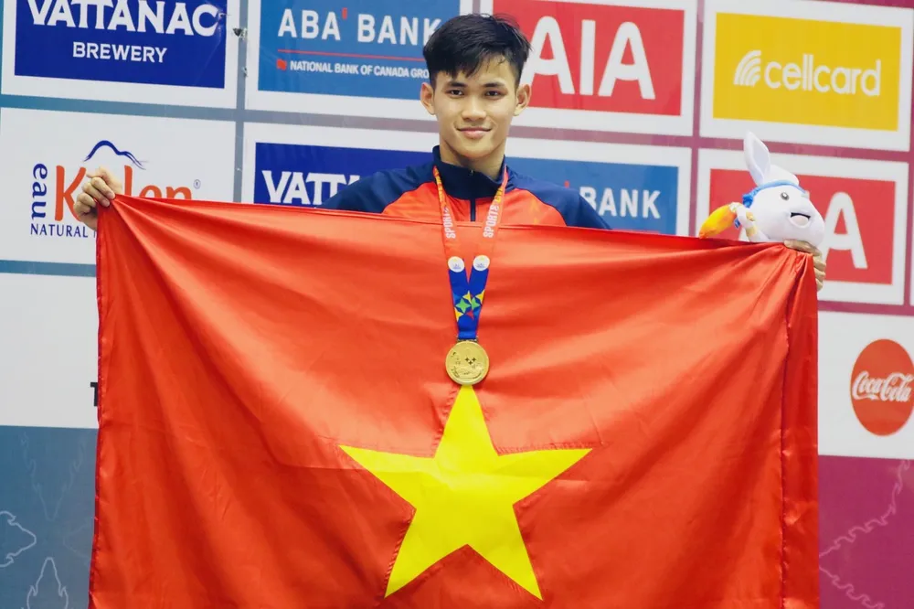 Phạm Thanh Bảo đã có kỳ SEA Games 32 thành công và sẽ đi tập huấn Hungary để tìm thêm cơ hội tranh chấp ở ASIAD 19-2022 sắp tới. Ảnh: DŨNG PHƯƠNG