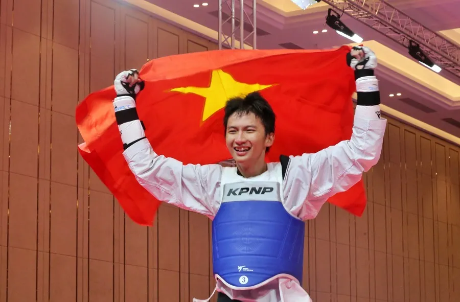 Tuyển thủ Phạm Đăng Quang tiếp tục thành công ở giải vô địch quốc gia năm nay như từng vô địch SEA Games 32 trước đó. Ảnh: D.P