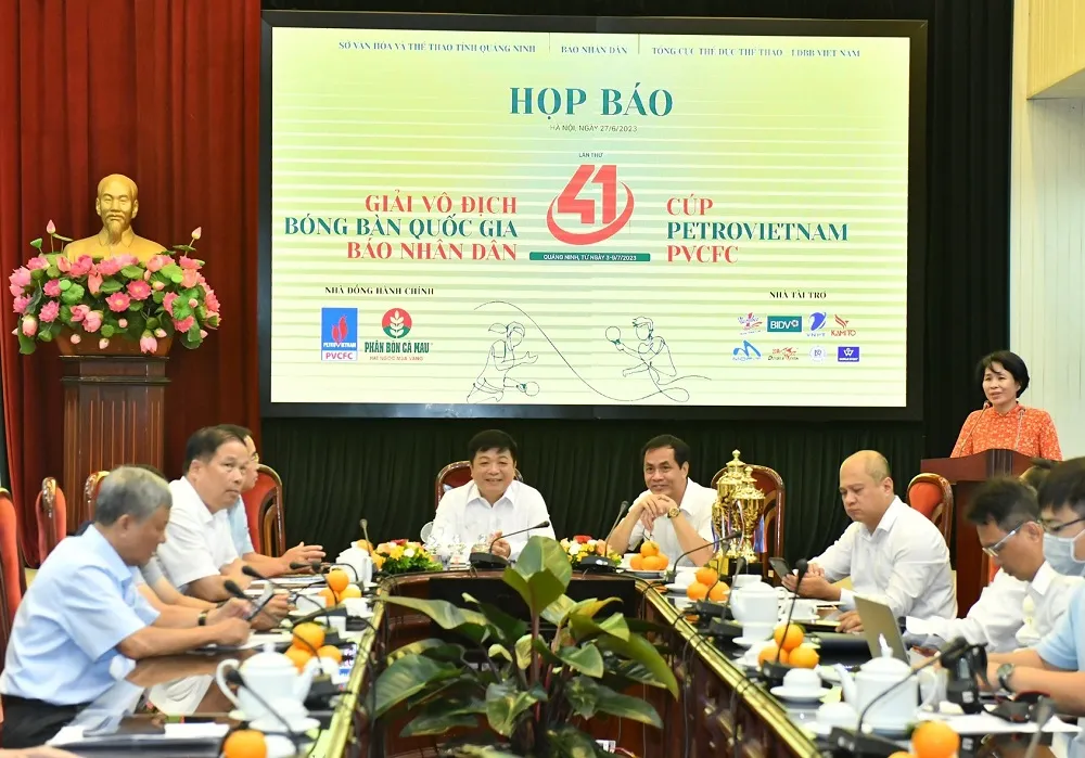 Ban tổ chức đã thông báo chính thức thông tin giải bóng bàn vô địch quốc gia 2023. Ảnh: BTC
