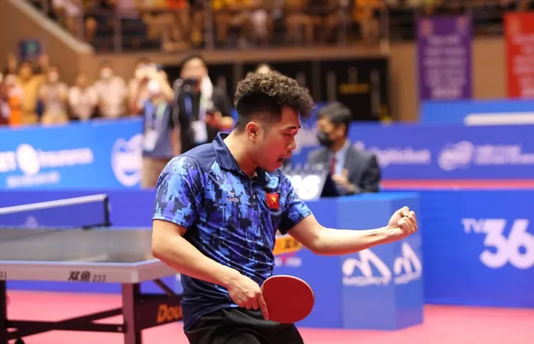 Nguyễn Đức Tuân từng thăng hoa, giành HCV tại SEA Games 31 trên sân nhà. Ảnh: D.P