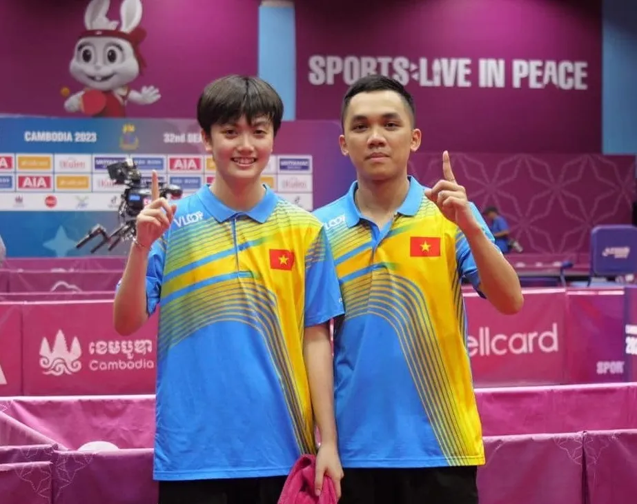 Hai gương mặt trẻ của bóng bàn Việt Nam đang thu hút khán giả thời gian qua. Ảnh: DŨNG PHƯƠNG