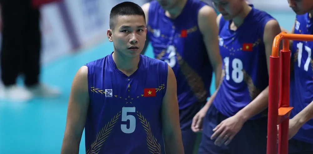 Quốc Duy đã trở lại thi đấu nhưng chưa để lại nhiều dấu ấn trong trận đầu của tuyển Việt Nam tại SEA V.League 2023. Ảnh: DŨNG PHƯƠNG