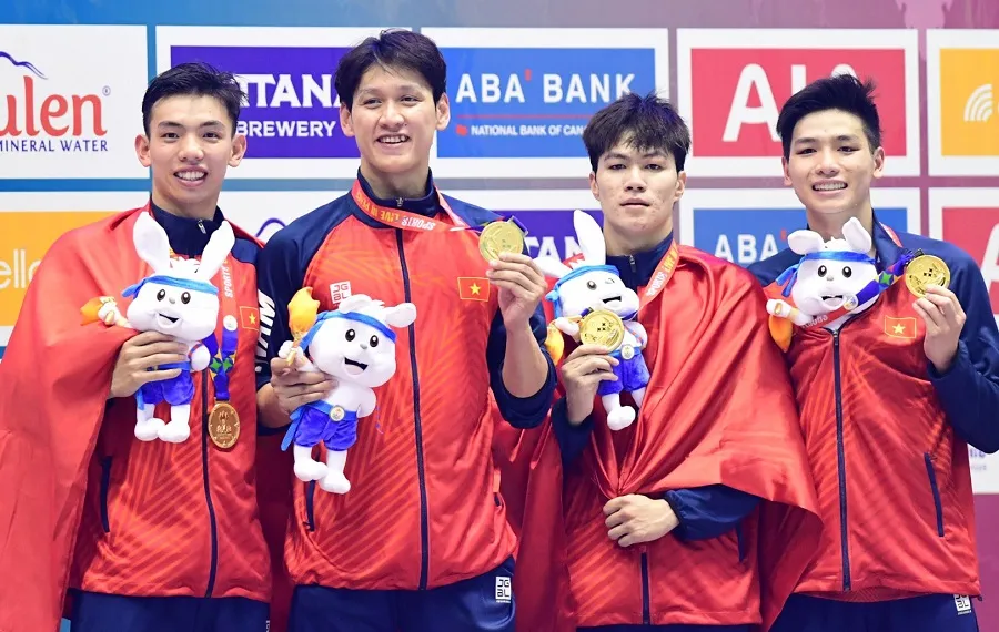 Đội tuyển bơi Việt Nam đã lên danh sách các tuyển thủ dự ASIAD 19-2022 tới đây. Ảnh: D.P