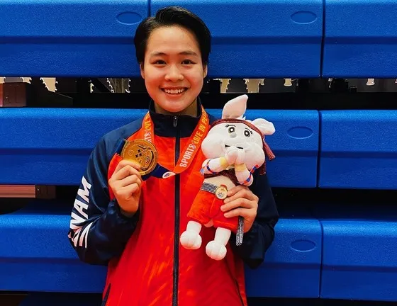 Ngọc Trâm là võ sĩ karate có chuyên môn tốt mà thể thao Công an Nhân dân đang đóng góp cho thể thao Việt Nam. Ảnh: MINH MINH