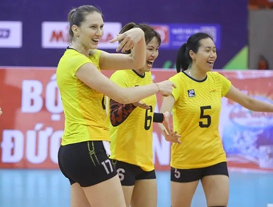 Polina lần thứ hai trở lại Việt Nam thi đấu nhưng sẽ khoác áo đội nữ Hóa chất Đức Giang tia sáng. Ảnh: MINH MINH