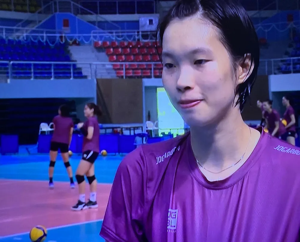 Chủ công Trần Thị Thanh Thúy đã về Việt Nam và tập luyện chuẩn bị cho ASIAD 19. Ảnh: MINH MINH