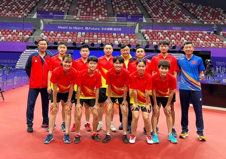 Đội tuyển bóng bàn Việt Nam tự tin với đấu trường ASIAD 19. Ảnh: Đ.Q.LINH
