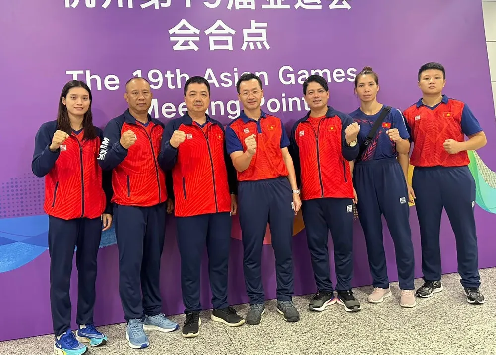 Đội boxing Việt Nam rất quyết tâm thi đấu tại ASIAD 19 lần này. Ảnh: MINH MINH