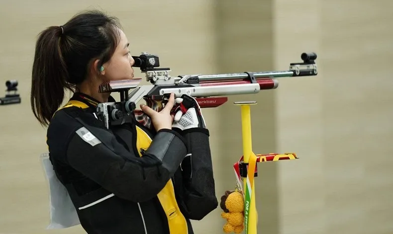 Xạ thủ Phí Thanh Thảo đã nỗ lực nhưng chưa có thành tích tốt nhất. Ảnh: D.P