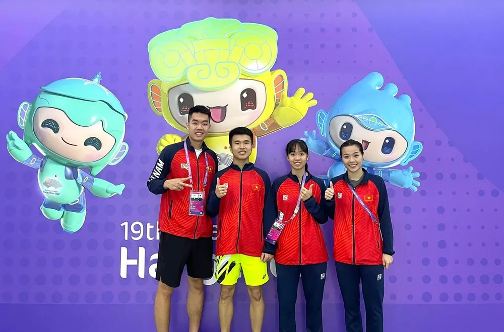 Đội cầu lông Việt Nam đã thi đấu lượt trận đầu tiên nội dung đơn nam, đơn nữ. Ảnh: BWF