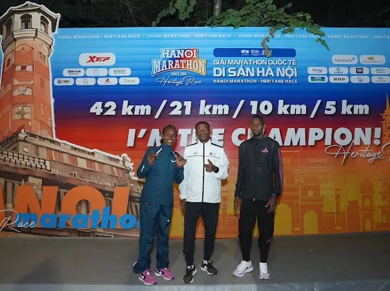 VĐV Ethiopia đã có mặt tại Hà Nội để sẵn sàng ra thi đấu. Ảnh: MINH MINH