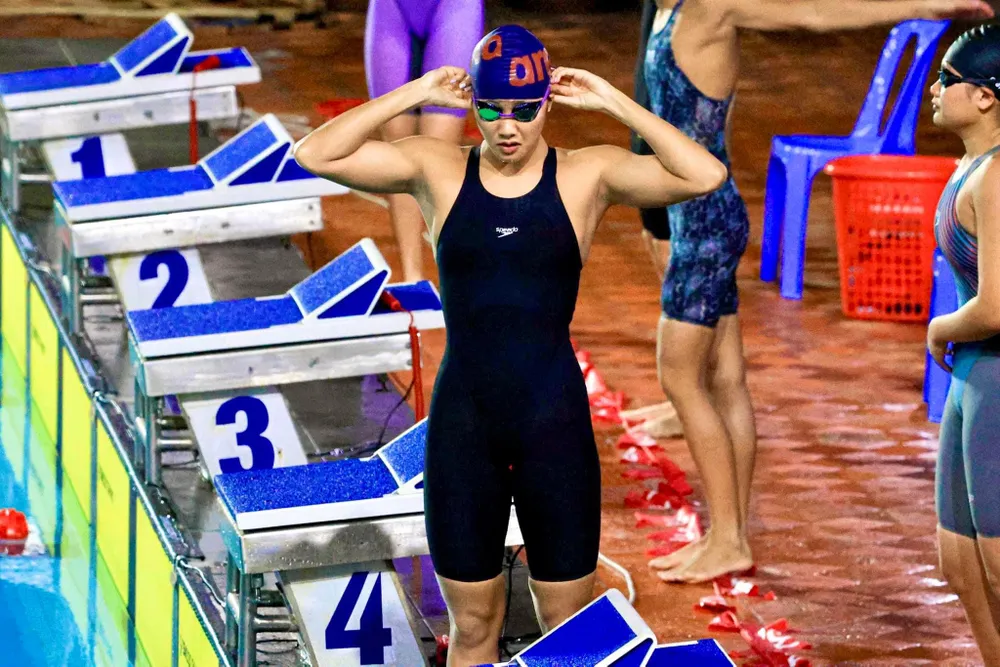 Võ Thị Mỹ Tiên (Long An) giành được nhiều HCV tại giải bơi vô địch quốc gia năm nay. Ảnh: MỸ TIÊN