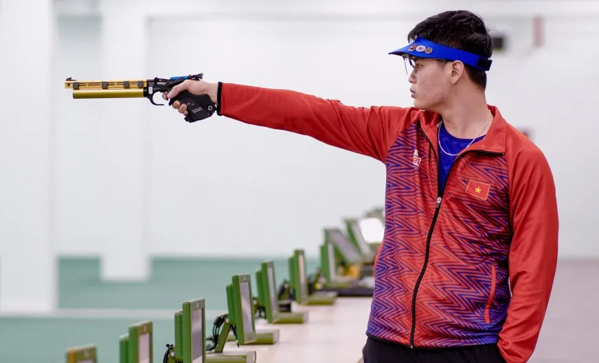 Xạ thủ Phạm Quang Huy sẽ thi đấu giải vô địch châu Á 2023 ở Hàn Quốc để tìm cơ hội tranh vé Olympic cho mình. Ảnh: QUANG HUY Xạ thủ Phạm Quang Huy sẽ thi đấu giải vô địch châu Á 2023 ở Hàn Quốc để tìm cơ hội tranh vé Olympic cho mình. Ảnh: QUANG HUY