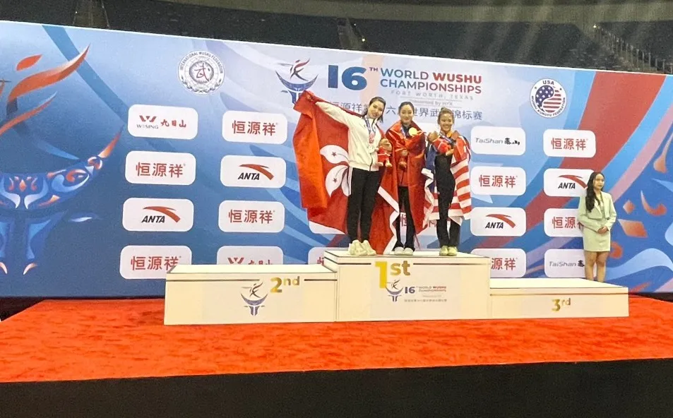 Phương Nhi giành được HCV quan trọng cho đội wushu Việt Nam ở giải vô địch thế giới 2023. Ảnh: MINH MINH