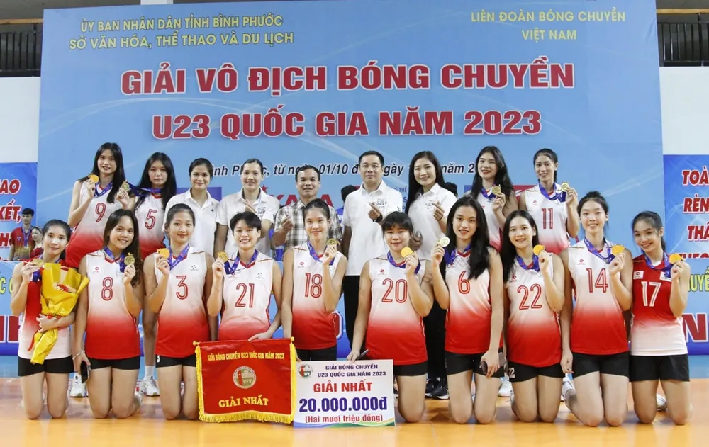 Đội bóng chuyền của Binh chủng Thông tin luôn được đánh giá cao về đào tạo cầu thủ trẻ. Ảnh: BTLTT