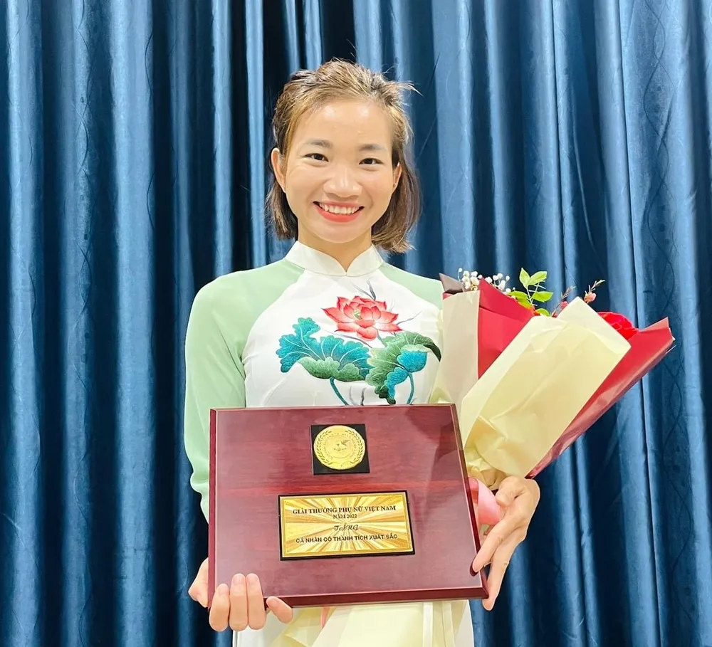 Nguyễn Thị Oanh đã được giải thưởng Phụ nữ Việt Nam 2023. Ảnh: OANH NGUYỄN