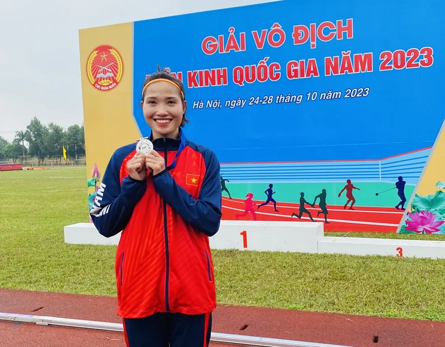 Nguyễn Linh Na thôi đội tuyển điền kinh Việt Nam ở năm 2024. Ảnh: MINH MINH