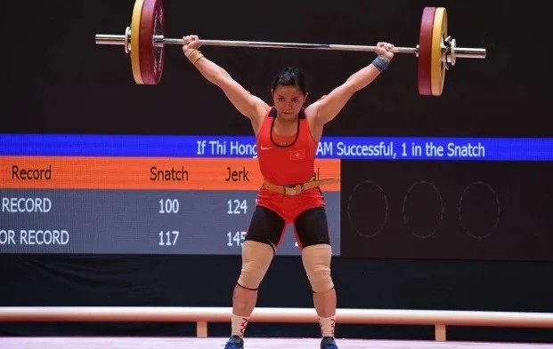 Lực sỹ Phạm Hồng Thanh là gương mặt chủ lực của cử tạ Việt Nam dự giải vô địch châu Á 2024. Ảnh: D.P
