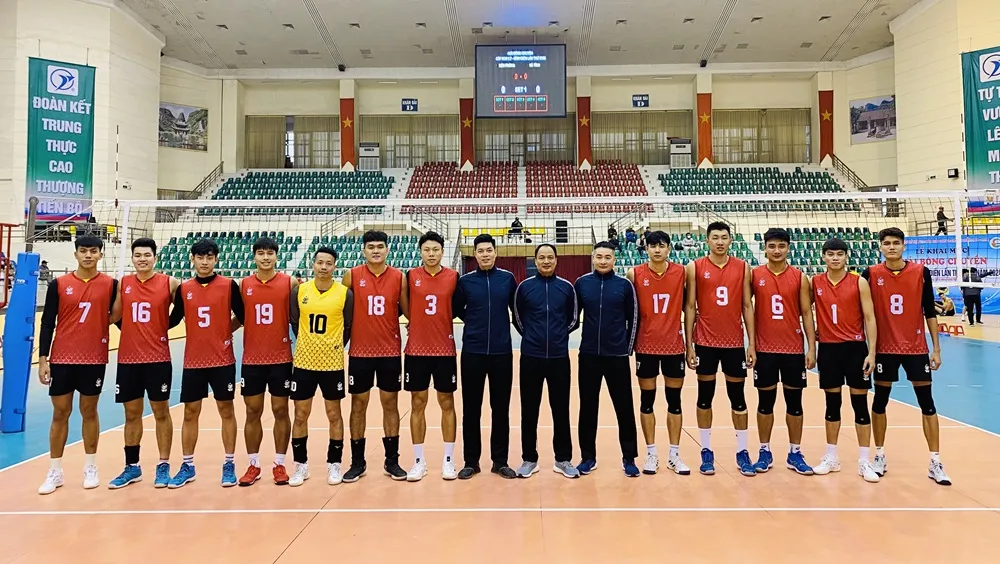 Đội bóng chuyền nam Biên Phòng là một trong những đội được khán giả yêu mến tại giải vô địch quốc gia. Ảnh: MINH MINH