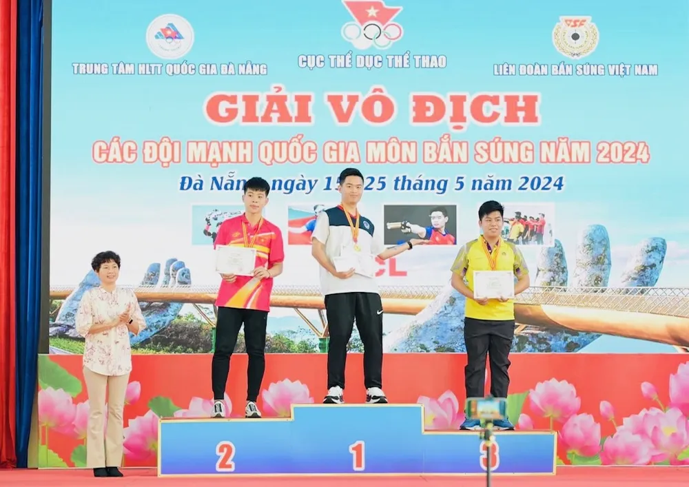 Xạ thủ Phạm Quang Huy đã giành được HCV cá nhân ở giải đấu năm nay. Ảnh: SFS