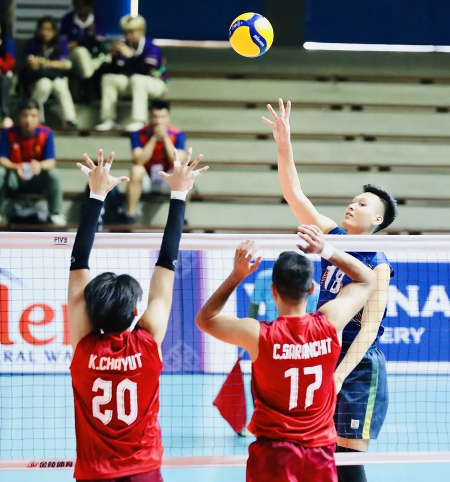 Chủ công Dương Văn Tiên là đội trưởng tuyển bóng chuyền nam Việt Nam. Ảnh: DŨNG PHƯƠNG