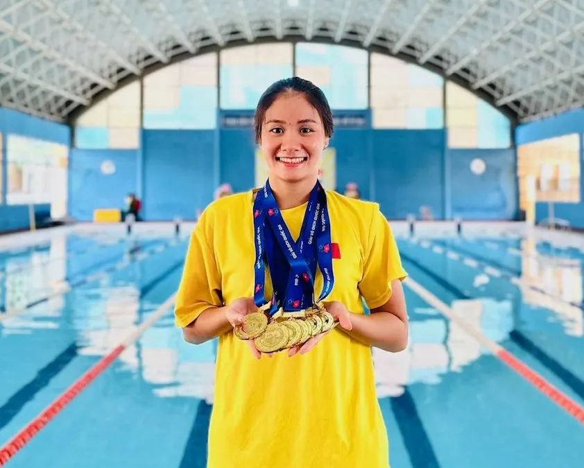 Mỹ Tiên đang thi đấu tại giải vô địch trẻ quốc gia 2024 để chuẩn bị cho Olympic 2024. Ảnh: M.T