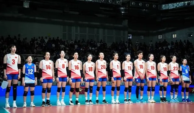 Đội tuyển bóng chuyền nữ Việt Nam đã có chiến thắng đầu tiên ở giải FIVB Challenge Cup 2024. Ảnh: FIVB