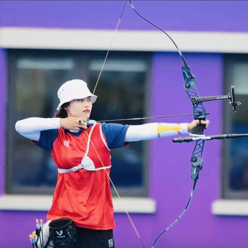 Ánh Nguyệt đã là tuyển thủ đầu tiên của Việt Nam thi đấu ở Olympic 2024. Ảnh: ĐOÀNTTVN