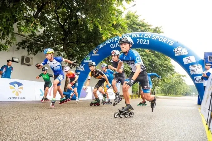 VĐV sẽ thi đấu giải vô địch quốc gia môn roller sports năm 2024 tại Mỹ Đình (Hà Nội). Ảnh: MINH MINH