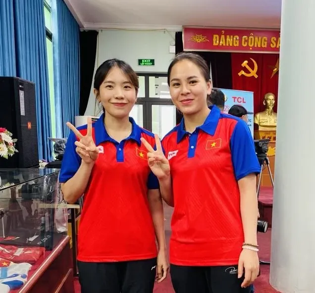 Mộng Tuyền và Thu Vinh là 2 gương mặt của bắn súng Việt Nam sẽ dự Cúp châu Á 2025. Ảnh: MINH MINH