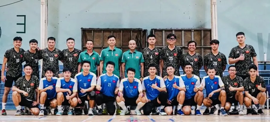 Bóng ném Việt Nam lên đường tới Thái Lan thi đấu giải vô địch Đông Nam Á 2025. Ảnh: PICHOOF