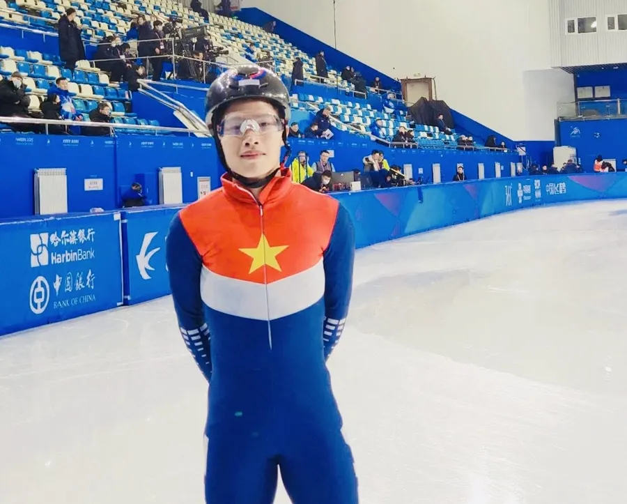 Dương Trường Lập đã dừng bước tại tứ kết cự ly 1.500m của môn trượt băng tốc độ cự ly ngắn. Ảnh: NGÔ QUANG VINH