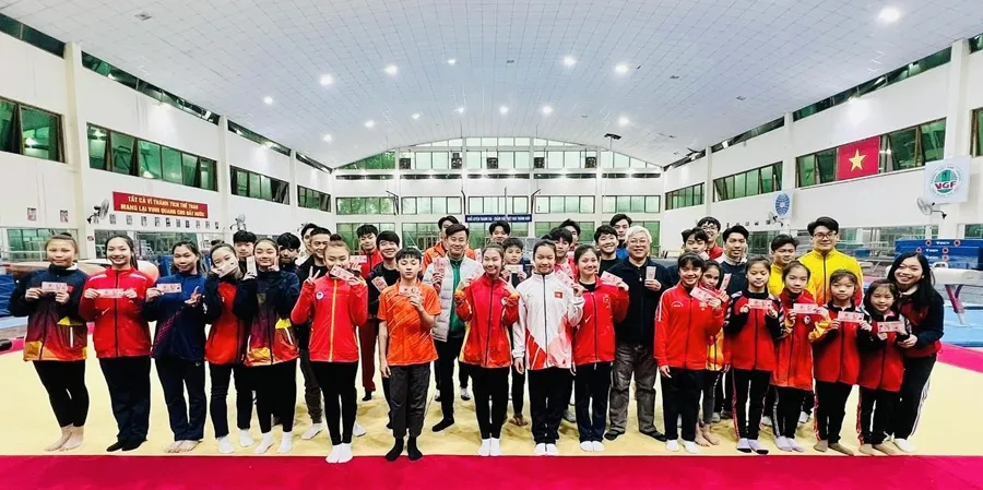 Đội tuyển TDDC Việt Nam đã tập luyện trở lại sau Tết Nguyên đán 2025. Ảnh: MINH SANG