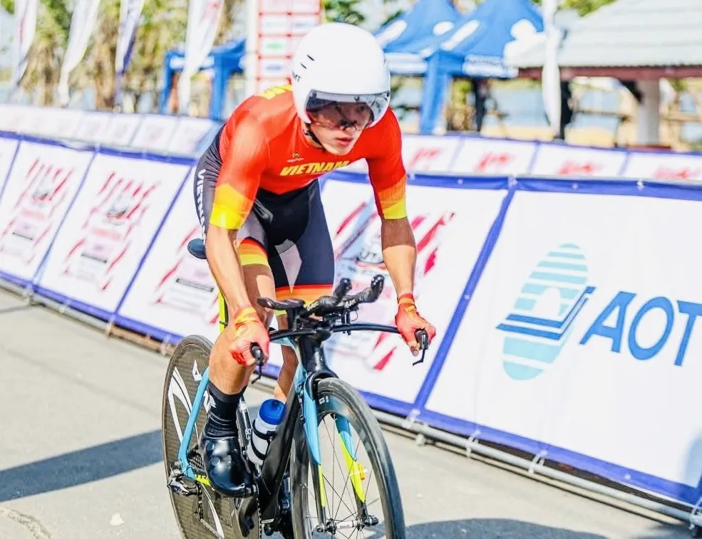 Phạm Lê Xuân Lộc sẽ có cơ hội dự giải Tour of Thailand 2025 sắp tới. Ảnh: THAICYCLING