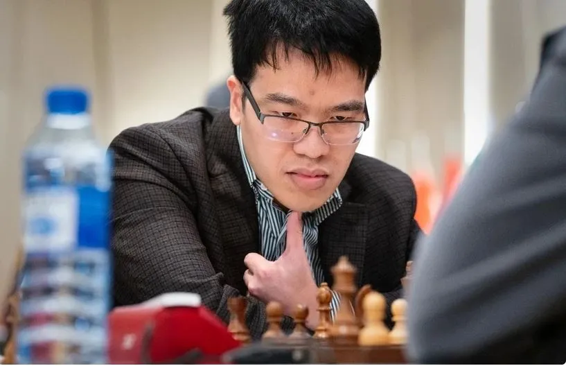 Lê Quang Liêm đã hòa 3 ván tại giải Prague International Chess Festival 2025. Ảnh: PRAGUECHESS