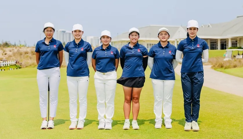Các golfer nữ Việt Nam góp mặt tại giải lần này. Ảnh: VGA