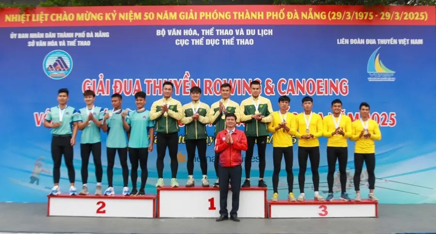 VĐV canoeing của TPHCM đã có các kết quả tốt tại giải lần này ở Đà Nẵng. Ảnh: VCRSF