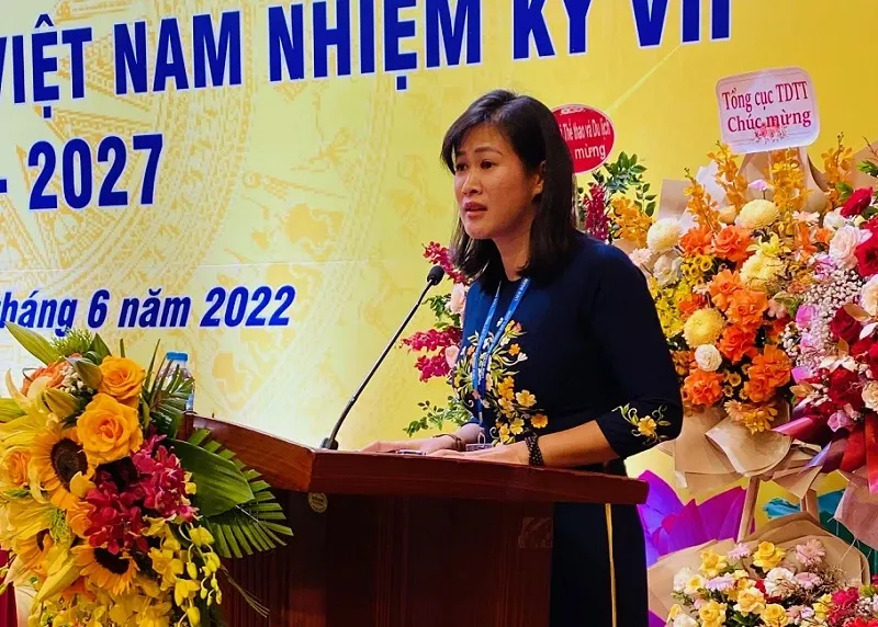 Bà Huỳnh Phương Loan thôi là Tổng thư ký LIên đoàn bắn súng TPHCM. Ảnh: MINH MINH